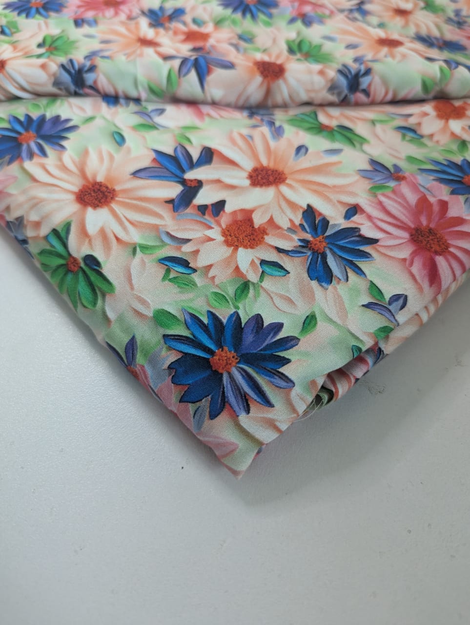 5D Linen Two Piece all over Unstitched Dress - Crochet Vine in Lilac and Rose - linen-5d-016