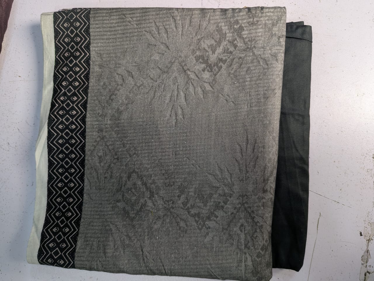 Linen (Turquoise Blue) Print 2p suit - pc-6311