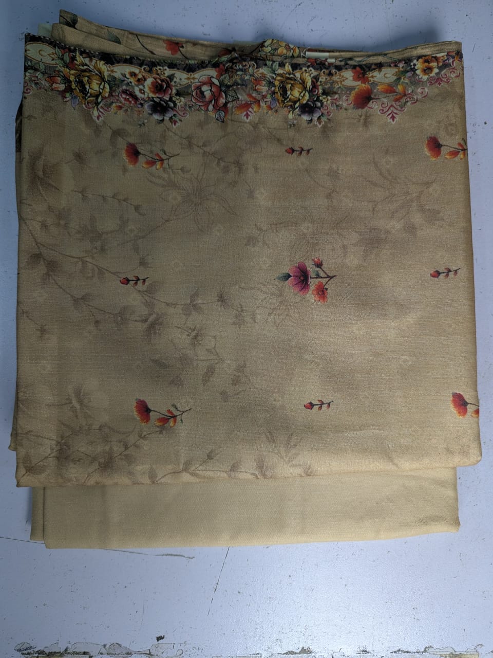 Linen (Turquoise Blue) Print 2p suit - pc-6320