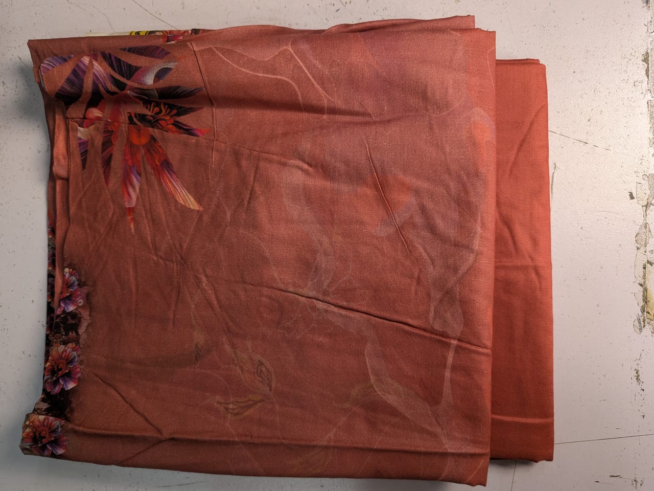 Linen (Turquoise Blue) Print 2p suit - pc-6321