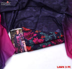 Lawn 3p Suit Allover Shirt Trouser with digital voil lawn dupatta 9518