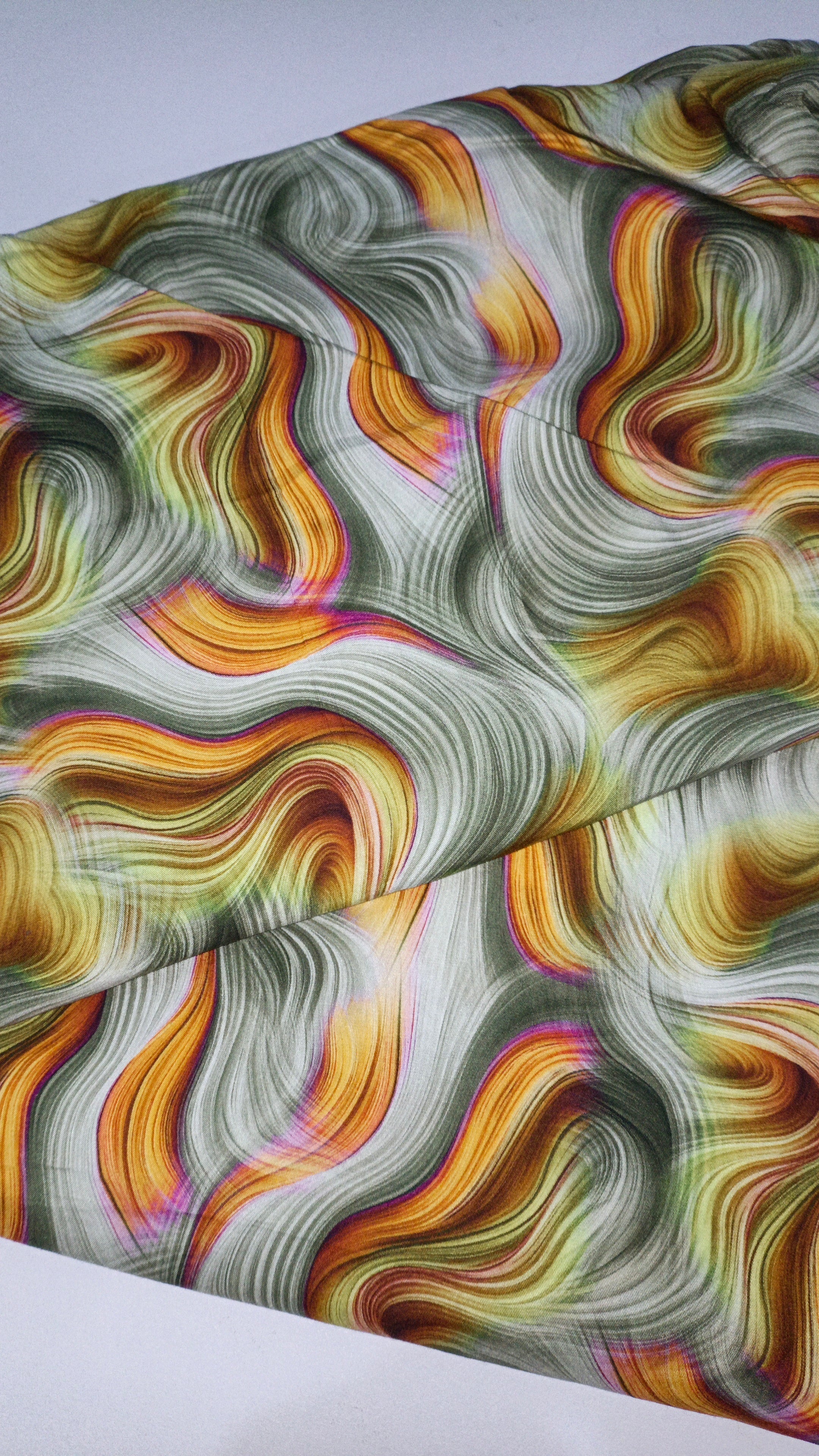 5D Linen Two Piece all over Unstitched Dress - linen-5d-036