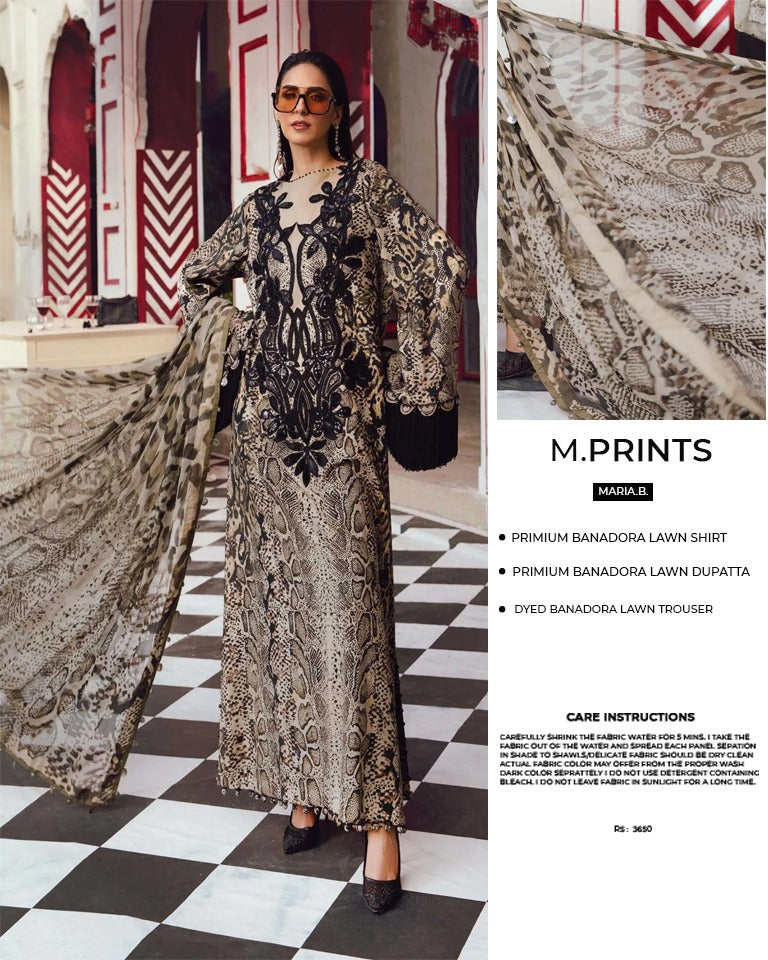 Baroque 3pc Bana Dora Lawn Allover Shirt Trouser with digital dupatta 9563