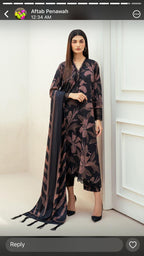 Baroque 3pc Bana Dora Lawn Allover Shirt Trouser with digital dupatta 9568