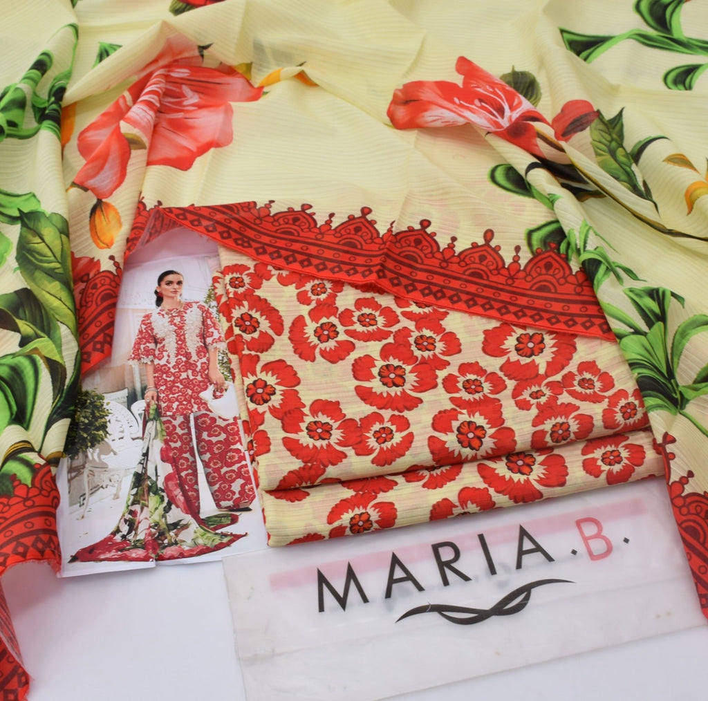 Baroque 3pc Bana Dora Lawn Allover Shirt Trouser with digital dupatta 9570